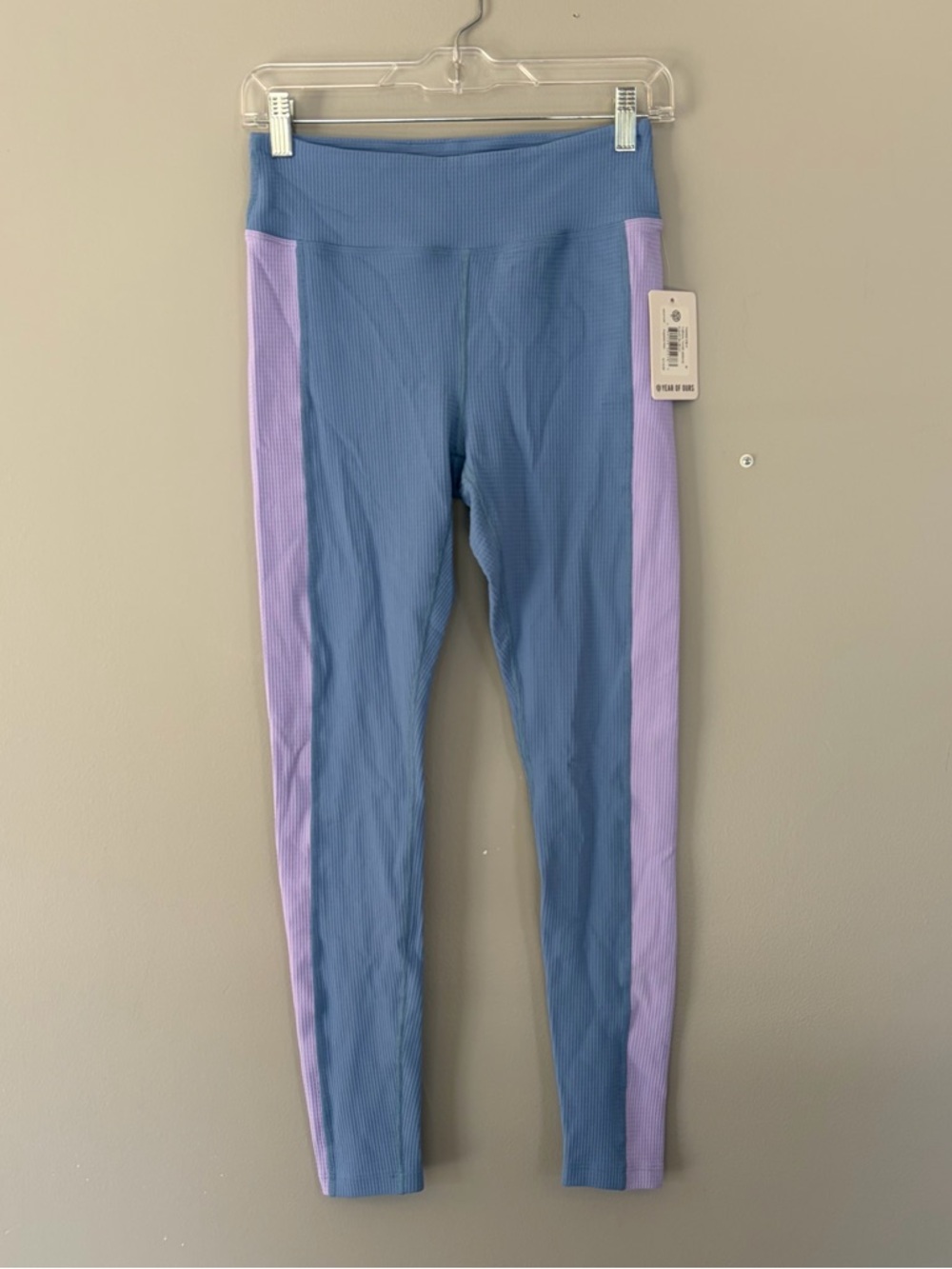 Year of Ours Blue and Lavender Leggings